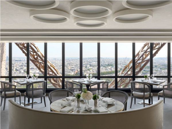 Jules Verne restaurant Eiffel Tower - fade albus - acoustic plaster