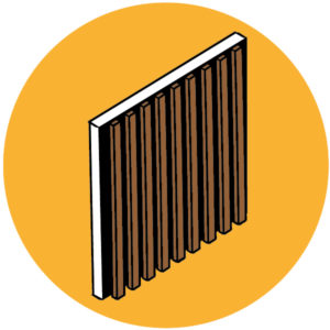 Acoustic slatted systems