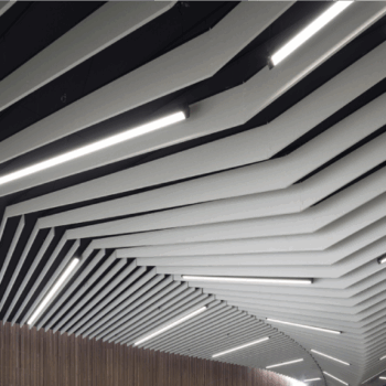 Frontier fins baffles - Acoustic baffles - Acoustic design catalogue - sound absorption class - acoustic absorption - acoustic consultant - acoustic consulting