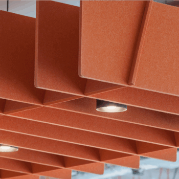 Lattice Trapezium baffles - Acoustic baffles - Acoustic design catalogue - sound absorption class - acoustic absorption - acoustic consultant - acoustic consulting