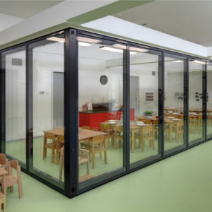 Movawall glass partition - Type G100 - Type GG - Type G200 - Type GG Plus - Type RG Plus - Skywall - moveable partitions - folding walls - folding partitions - operable walls - acoustic design - acoustic design catalogue - acoustic products - sound insulation
