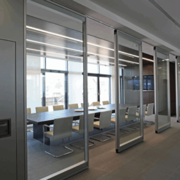 DORMA Huppe Variflex Glass - Varitrans HSW - Style partitions - moveable partitions - folding walls - folding partitions - operable walls - acoustic design - acoustic design catalogue - acoustic products - sound insulation