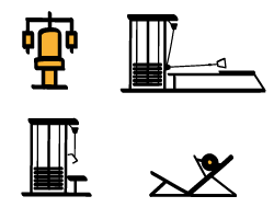 resistance machines - chest press - leg press - lat pulldown - cable biceps bar - cable triceps bar - seated row - shoulder press - weight stack - Noise and vibration challenges in sport, fitness and gym facilities Part 1: Site Analysis - acoustic consultant - noise control - gym acoustics - vibration control - gym vibration